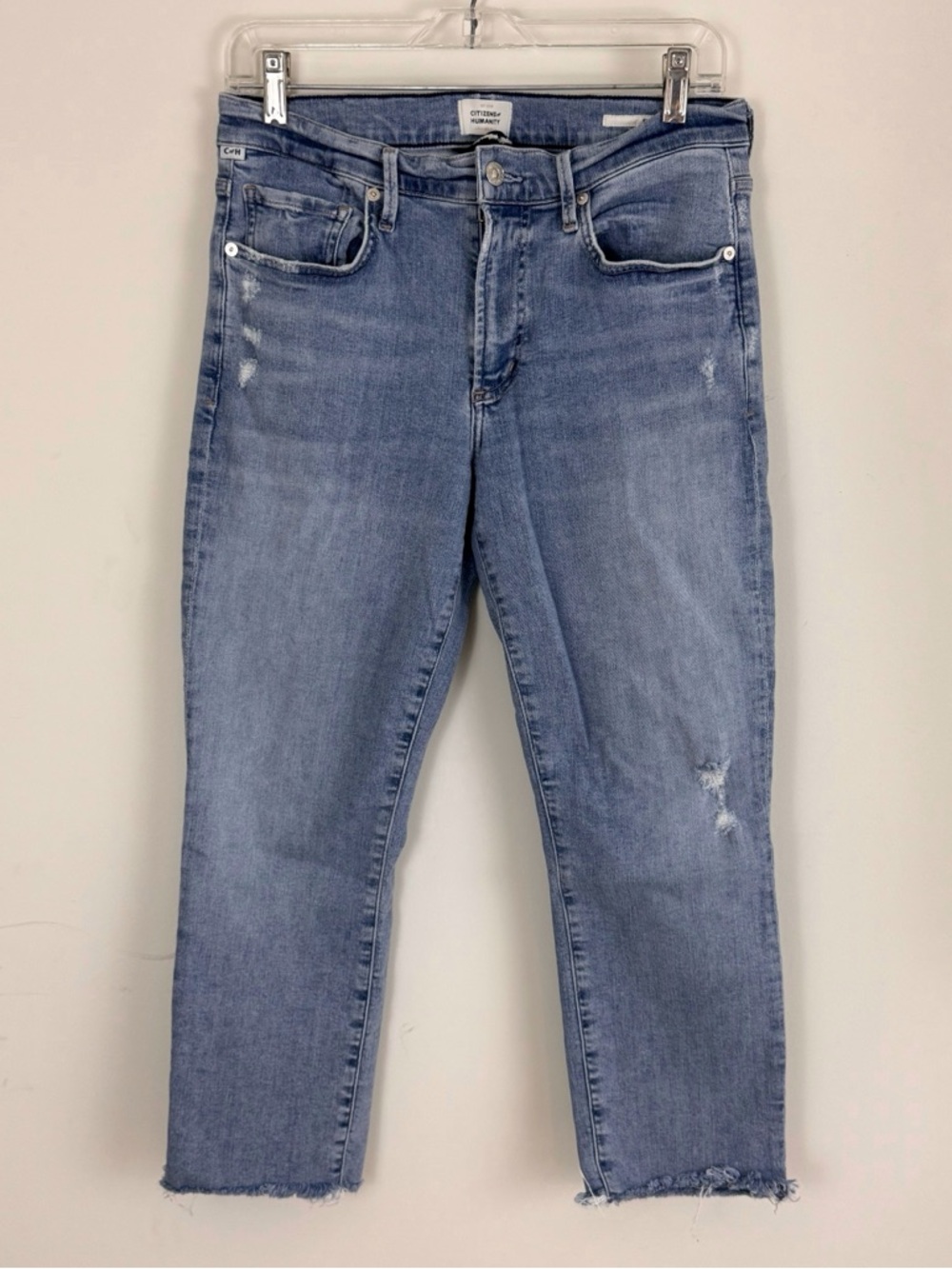 Citizens Of Humanity Ella Light Blue Cropped Straight Leg Jeans